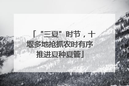 “三夏”时节，十堰多地抢抓农时有序推进夏种夏管