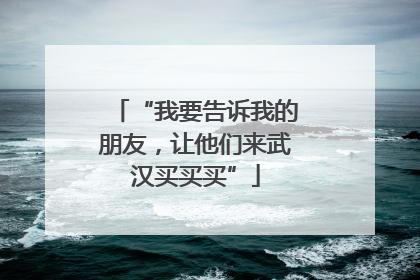 “我要告诉我的朋友，让他们来武汉买买买”