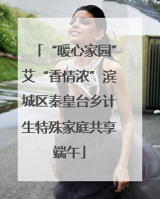 “暖心家园”艾“香情浓”滨城区秦皇台乡计生特殊家庭共享端午