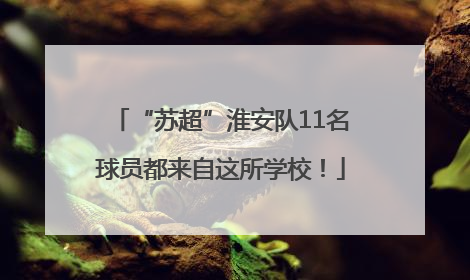 “苏超”淮安队11名球员都来自这所学校！