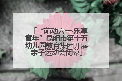 “萌动六一·乐享童年”昆明市第十五幼儿园教育集团开展亲子运动会闭幕
