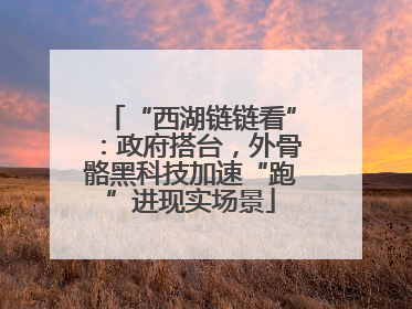 “西湖链链看”：政府搭台，外骨骼黑科技加速“跑”进现实场景