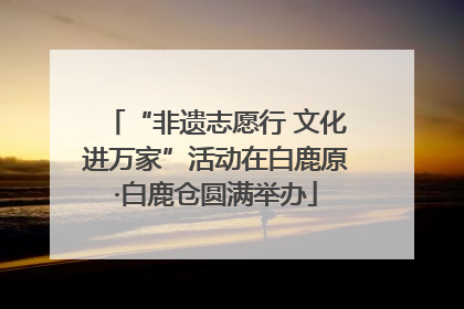 “非遗志愿行 文化进万家”活动在白鹿原·白鹿仓圆满举办