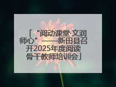 “阅动课堂·文润师心”——新田县召开2025年度阅读骨干教师培训会