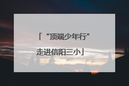 “顶端少年行”走进信阳三小