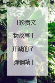 珍贵文物故事丨开诚的子弹钢笔
