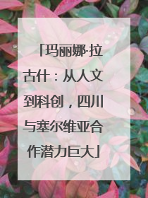玛丽娜·拉古什：从人文到科创，四川与塞尔维亚合作潜力巨大