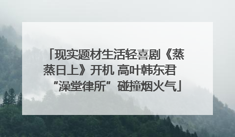 现实题材生活轻喜剧《蒸蒸日上》开机 高叶韩东君“澡堂律所”碰撞烟火气