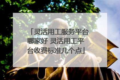 灵活用工服务平台哪家好 灵活用工平台收费标准几个点