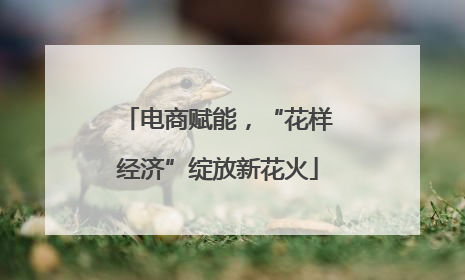 电商赋能，“花样经济”绽放新花火