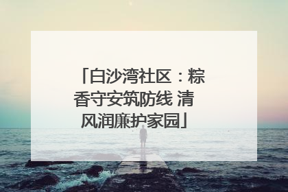 白沙湾社区：粽香守安筑防线 清风润廉护家园