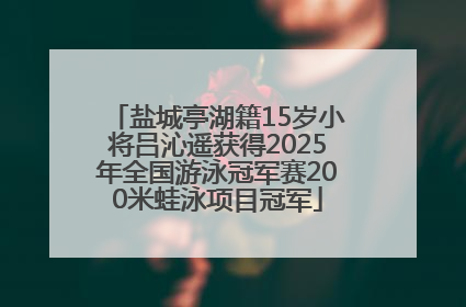 盐城亭湖籍15岁小将吕沁遥获得2025年全国游泳冠军赛200米蛙泳项目冠军