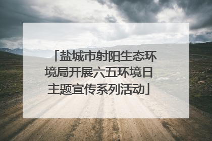 盐城市射阳生态环境局开展六五环境日主题宣传系列活动