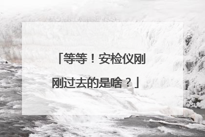 等等！安检仪刚刚过去的是啥？