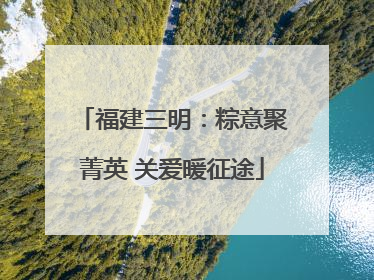 福建三明：粽意聚菁英 关爱暖征途