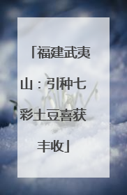 福建武夷山：引种七彩土豆喜获丰收