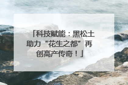科技赋能：黑松土助力“花生之都”再创高产传奇！