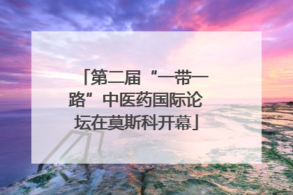 第二届“一带一路”中医药国际论坛在莫斯科开幕