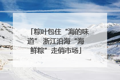 粽叶包住“海的味道” 浙江沿海“海鲜粽”走俏市场