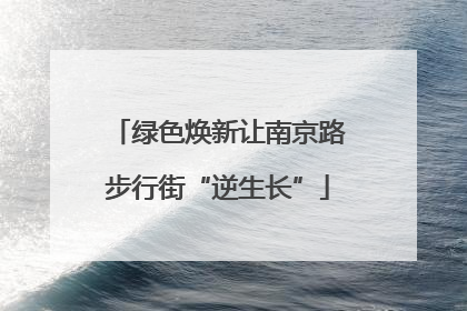 绿色焕新让南京路步行街“逆生长”