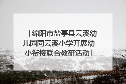 绵阳市盐亭县云溪幼儿园同云溪小学开展幼小衔接联合教研活动