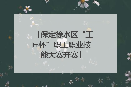 保定徐水区“工匠杯”职工职业技能大赛开赛