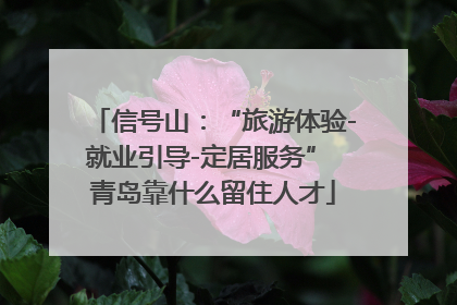 信号山：“旅游体验-就业引导-定居服务” 青岛靠什么留住人才