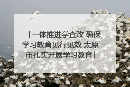 一体推进学查改 确保学习教育见行见效 太原市扎实开展学习教育