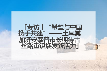 专访丨“希望与中国携手共建”——土耳其加济安泰普市长期待古丝路重镇焕发新活力