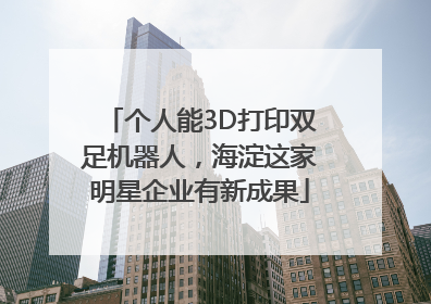 个人能3D打印双足机器人，海淀这家明星企业有新成果