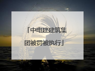 中电建建筑集团被罚被执行