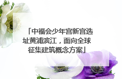 中福会少年宫新宫选址黄浦滨江，面向全球征集建筑概念方案