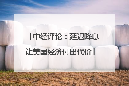 中经评论：延迟降息让美国经济付出代价