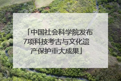 中国社会科学院发布7项科技考古与文化遗产保护重大成果