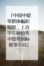中国中提琴群体崛起缩影，上音学生林怡秀中提琴国际赛事夺冠