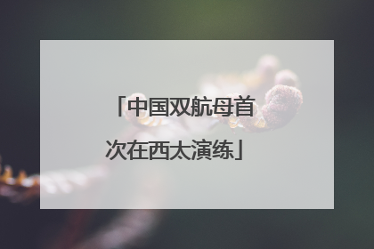中国双航母首次在西太演练