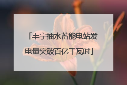 丰宁抽水蓄能电站发电量突破百亿千瓦时