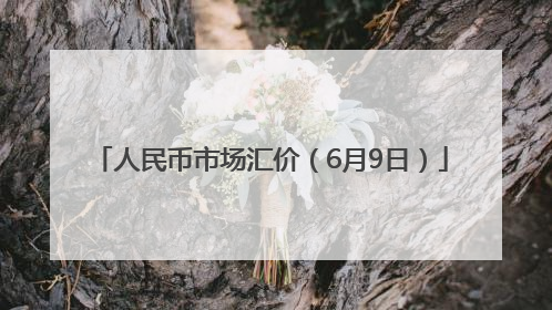 人民币市场汇价（6月9日）