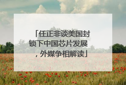 任正非谈美国封锁下中国芯片发展，外媒争相解读