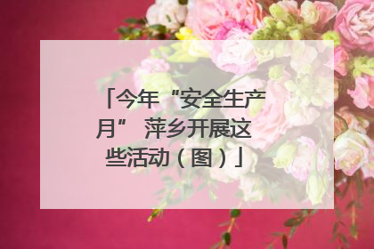 今年“安全生产月” 萍乡开展这些活动（图）