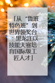 从“鲁班特色班”到世界领奖台：黑龙江以技能大赛培育国际级工匠人才