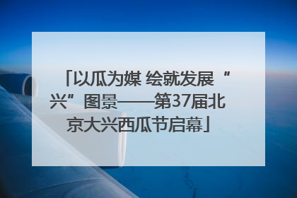 以瓜为媒 绘就发展“兴”图景——第37届北京大兴西瓜节启幕