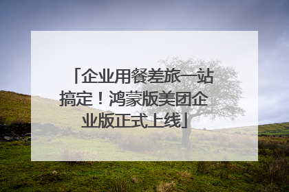 企业用餐差旅一站搞定！鸿蒙版美团企业版正式上线