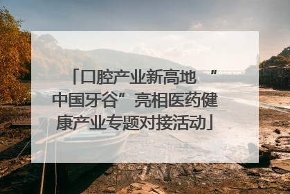 口腔产业新高地 “中国牙谷”亮相医药健康产业专题对接活动