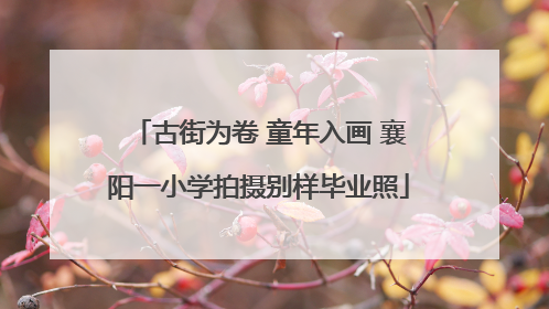 古街为卷 童年入画 襄阳一小学拍摄别样毕业照