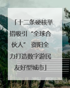 十二条硬核举措吸引“全球合伙人” 资阳全力打造数字游民友好型城市