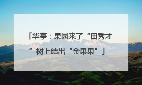 华亭：果园来了“田秀才”树上结出“金果果”