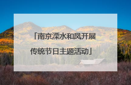 南京溧水和凤开展传统节日主题活动