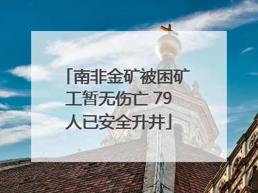 南非金矿被困矿工暂无伤亡 79人已安全升井
