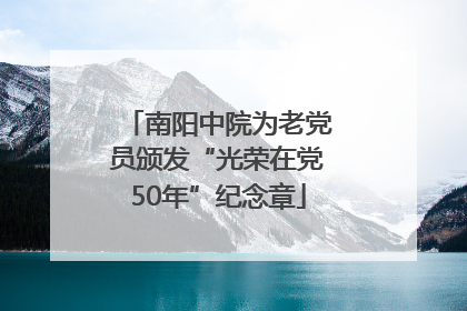 南阳中院为老党员颁发“光荣在党50年”纪念章